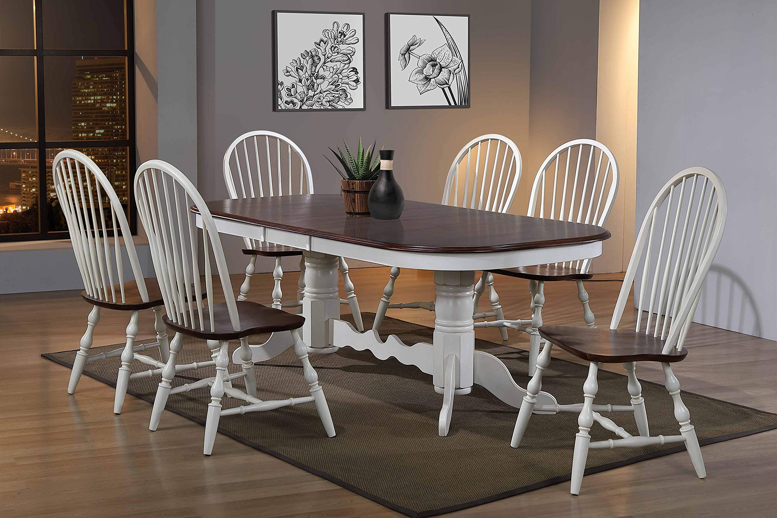 Amazon.com - Sunset Trading Andrews Dining Chair, Antique white